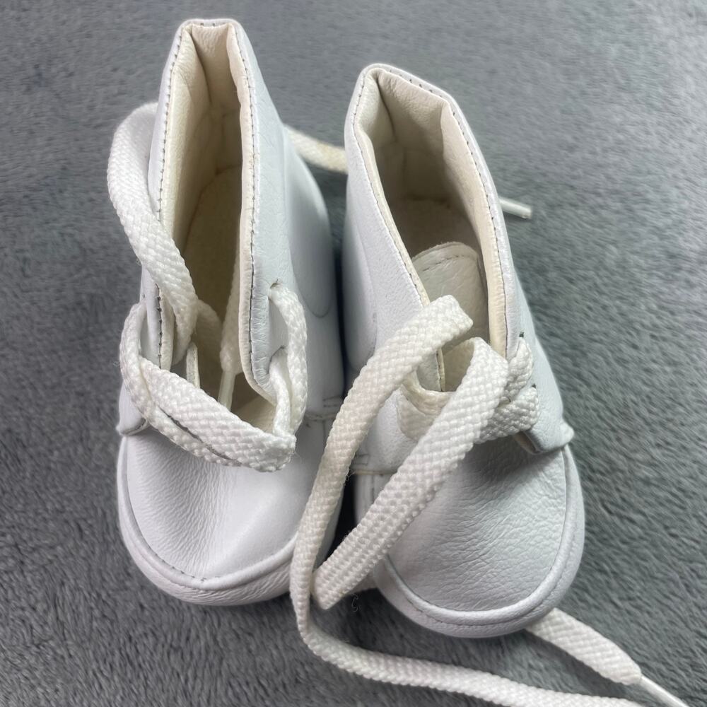 Infant Baby White Classic Vntg Leather Oxford Crib Lace Shoes 0-6 months Size 1